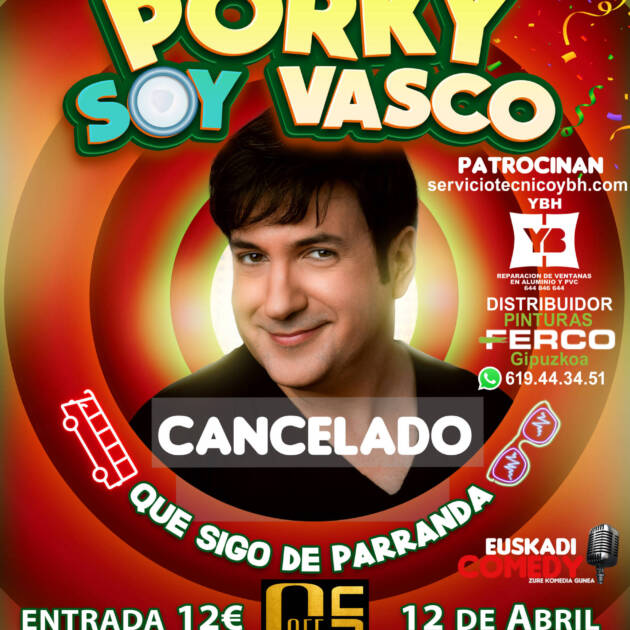 Monólogo Víctor Amilibia Porky soy Vasco en Café Irún